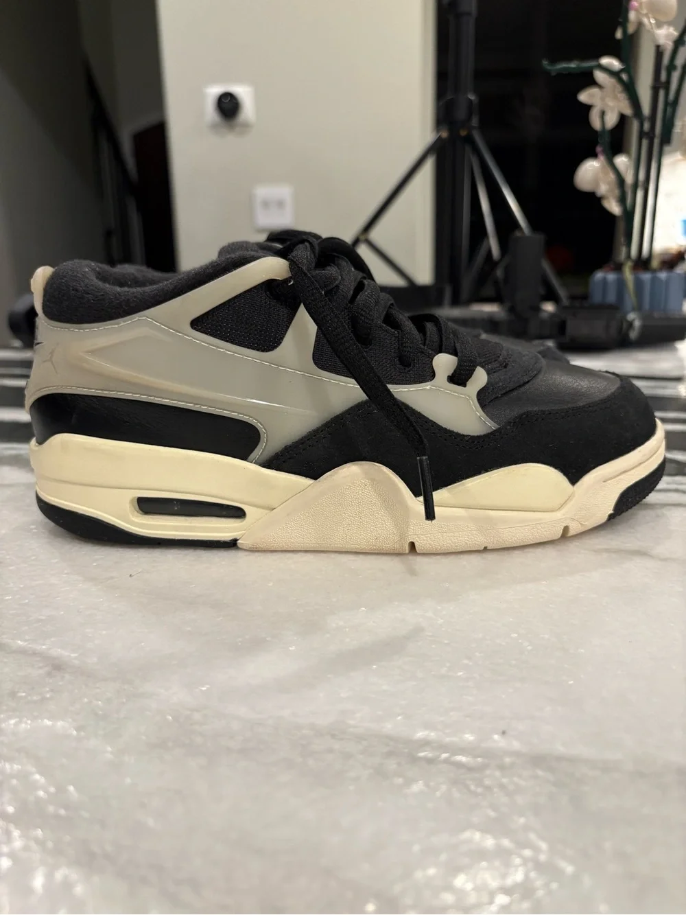 Kids Nike Air Jordan Flight Black Leather Sneakers - WORN ONCE!
